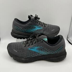 Brooks Women’s Ghost GTX Running Black Turquoise Shoes Size 8w